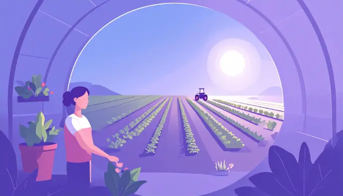 a person overseing crops