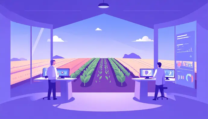 people overseeing crops