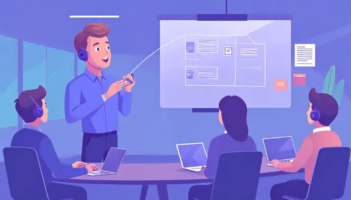 a person gives training