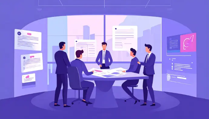 A group of people around a table