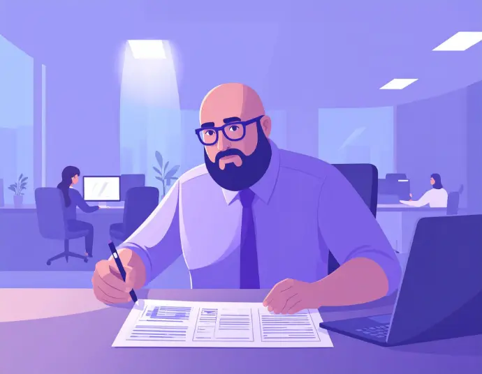 a man writes a test plan