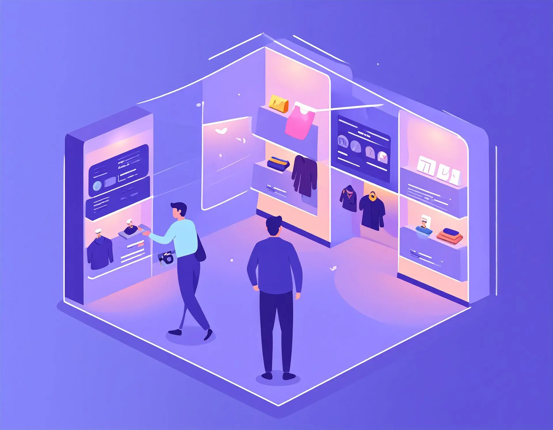 people in a retail store